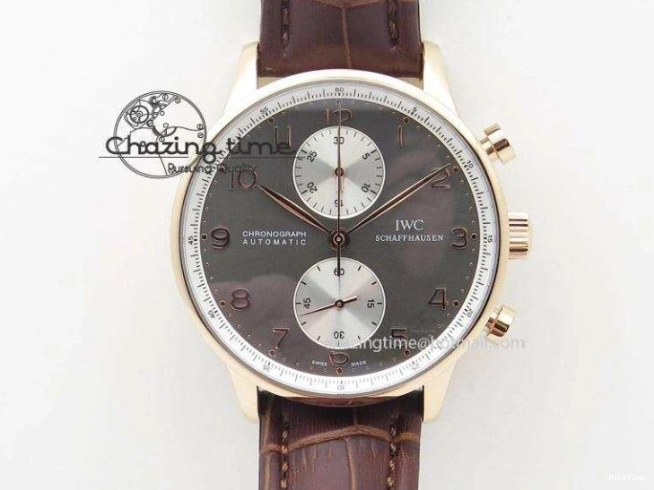 MIROTIME 0204 Unisex Portuguese Real PR RG IW500702 ZF 1:1 Best Edition On Brown Leather Strap A52010 V 7303